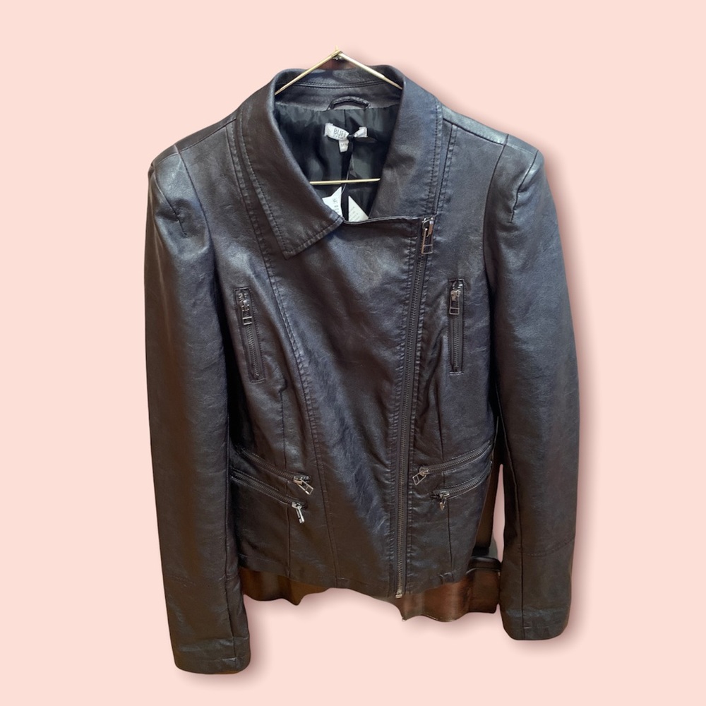 Buffalo by David Britton Faux Leather Moto Jacket.  NWT Medium